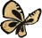 A yellow and black illustrated butterfly—one of the symbols for Gardiner House, a hotel in Newport, RI.